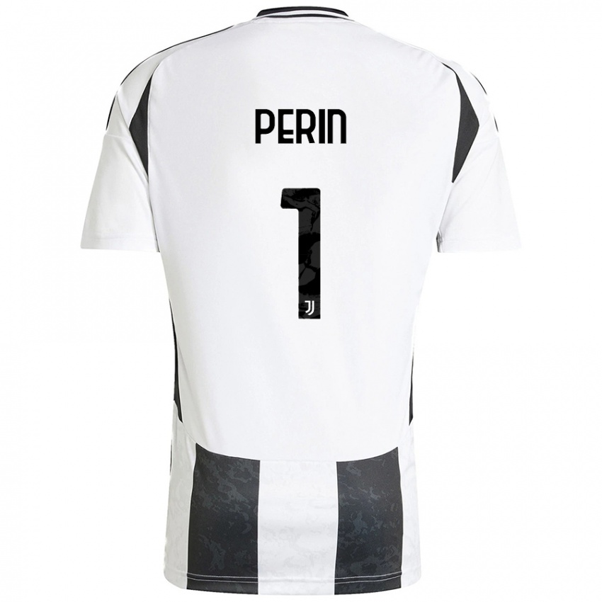 Enfant Maillot Mattia Perin #1 Blanc Noir Tenues Domicile 2024/25 T-Shirt Belgique