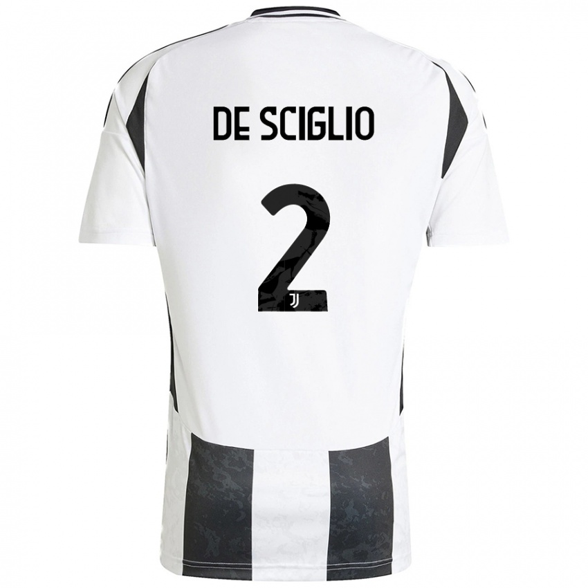 Enfant Maillot Mattia De Sciglio #2 Blanc Noir Tenues Domicile 2024/25 T-Shirt Belgique