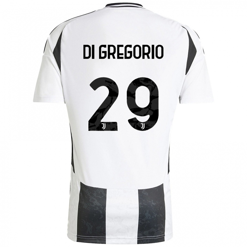 Enfant Maillot Michele Di Gregorio #29 Blanc Noir Tenues Domicile 2024/25 T-Shirt Belgique