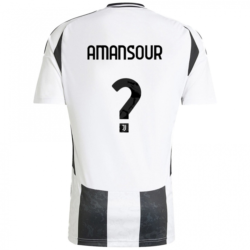 Enfant Maillot Adam Amansour #0 Blanc Noir Tenues Domicile 2024/25 T-Shirt Belgique