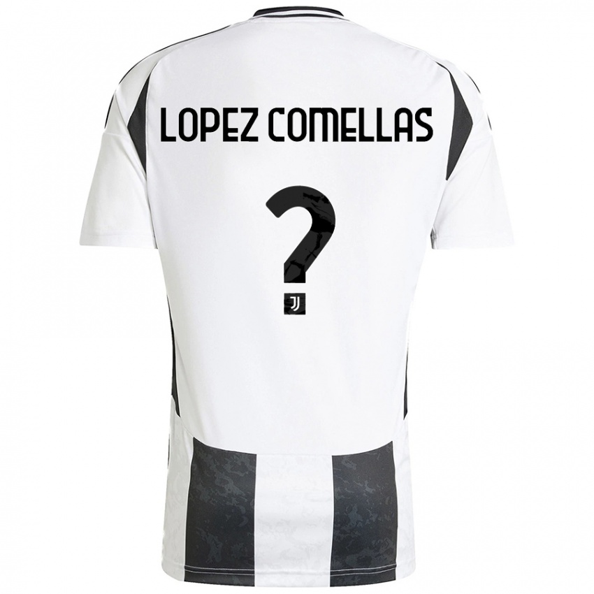 Enfant Maillot Ivan Lopez Comellas #0 Blanc Noir Tenues Domicile 2024/25 T-Shirt Belgique