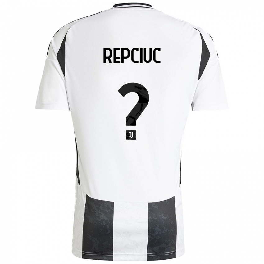 Enfant Maillot Gabriel Repciuc #0 Blanc Noir Tenues Domicile 2024/25 T-Shirt Belgique