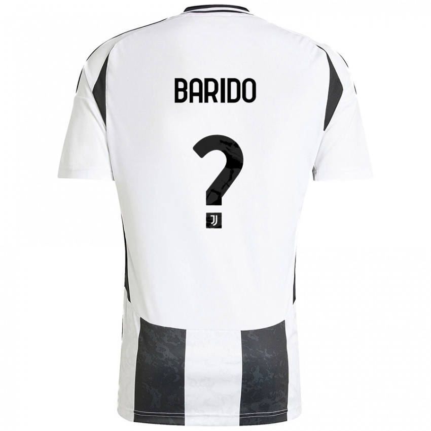 Enfant Maillot Francisco Barido #0 Blanc Noir Tenues Domicile 2024/25 T-Shirt Belgique