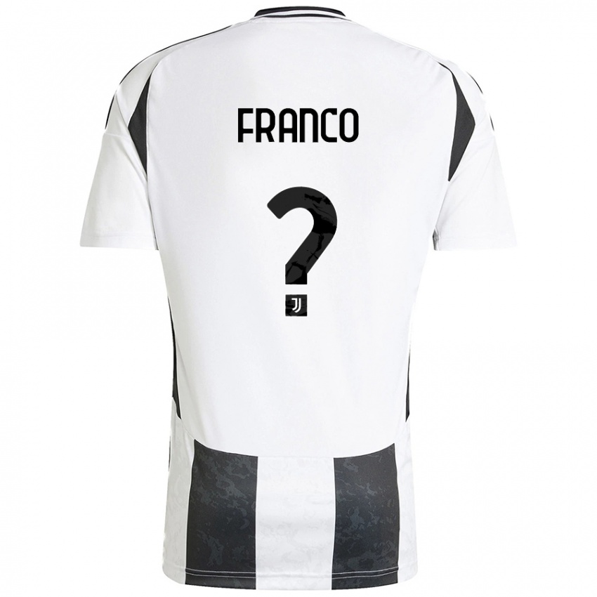 Enfant Maillot Christian Franco #0 Blanc Noir Tenues Domicile 2024/25 T-Shirt Belgique