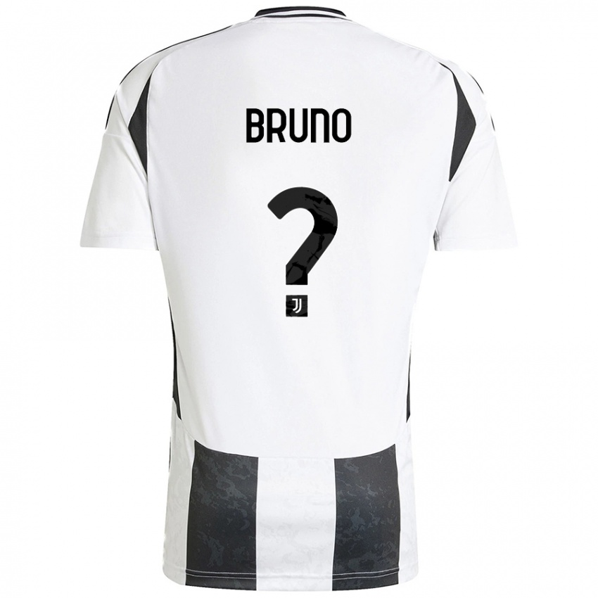 Enfant Maillot Giovanni Bruno #0 Blanc Noir Tenues Domicile 2024/25 T-Shirt Belgique