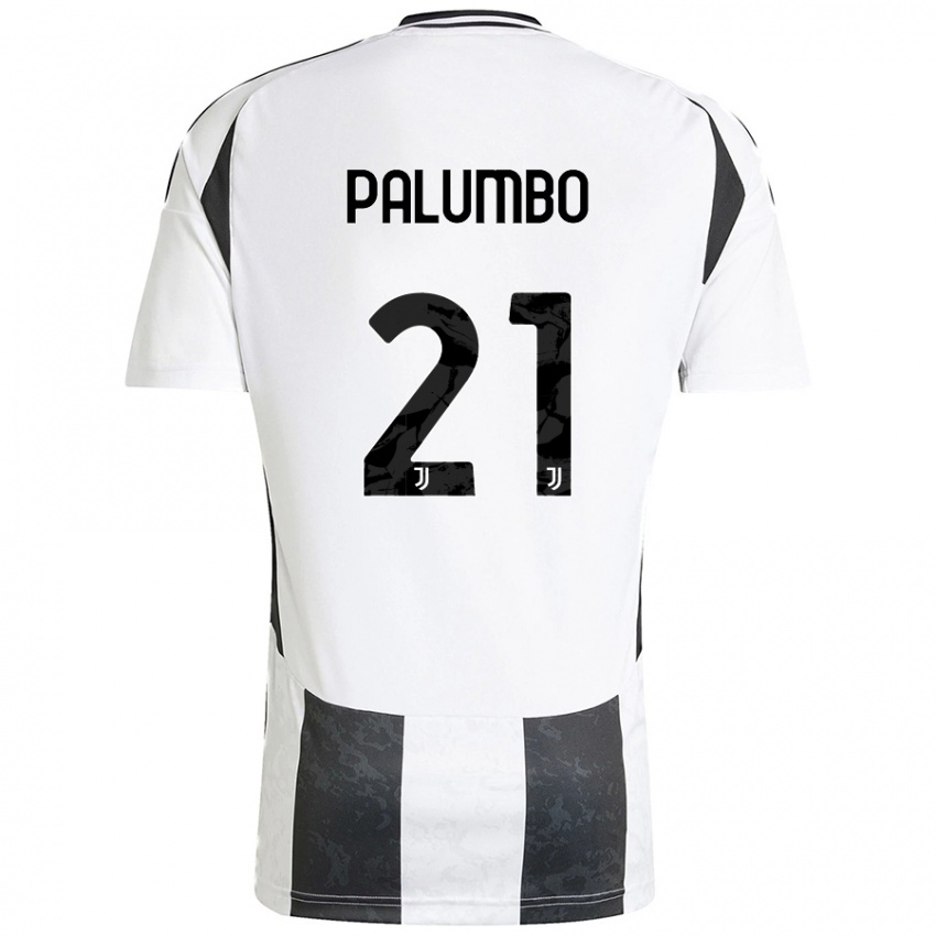 Enfant Maillot Martin Palumbo #21 Blanc Noir Tenues Domicile 2024/25 T-Shirt Belgique