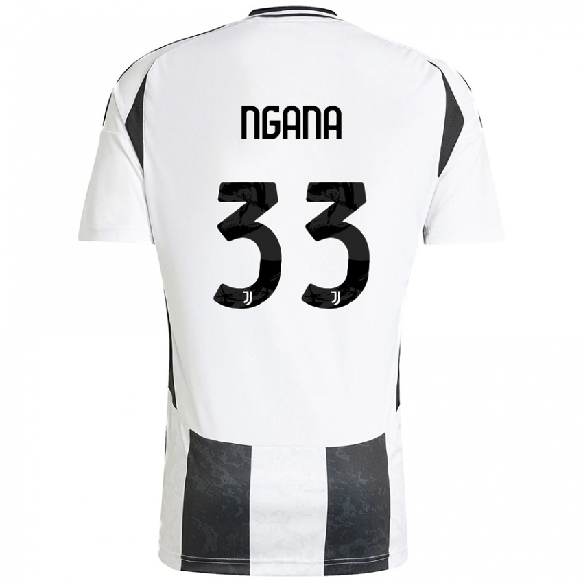 Enfant Maillot Valdes Ngana #33 Blanc Noir Tenues Domicile 2024/25 T-Shirt Belgique