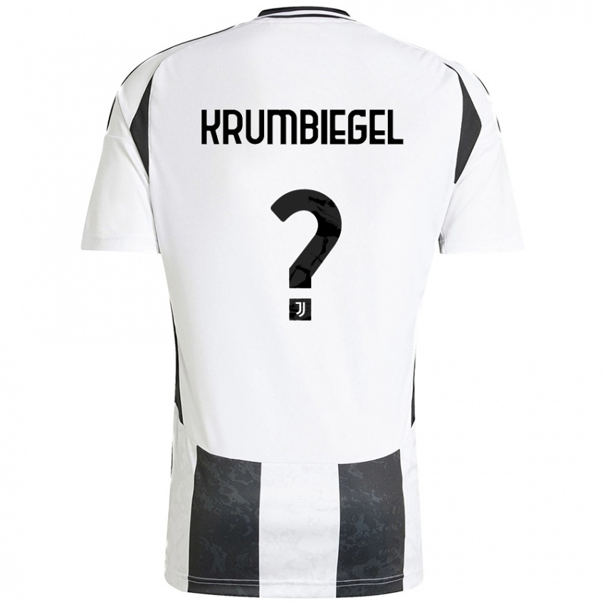 Enfant Maillot Paulina Krumbiegel #0 Blanc Noir Tenues Domicile 2024/25 T-Shirt Belgique