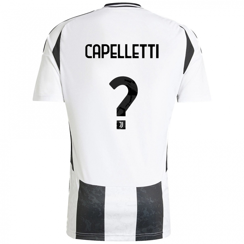 Enfant Maillot Alessia Capelletti #0 Blanc Noir Tenues Domicile 2024/25 T-Shirt Belgique