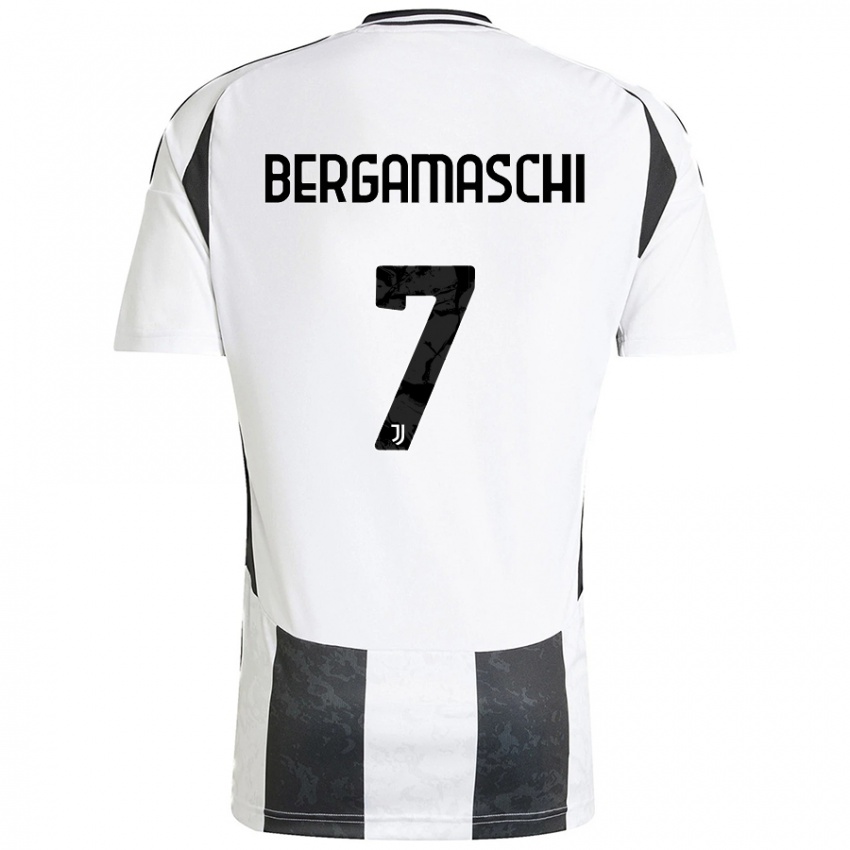 Enfant Maillot Valentina Bergamaschi #7 Blanc Noir Tenues Domicile 2024/25 T-Shirt Belgique