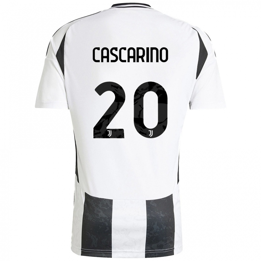 Kinderen Estelle Cascarino #20 Wit Zwart Thuisshirt Thuistenue 2024/25 T-Shirt België