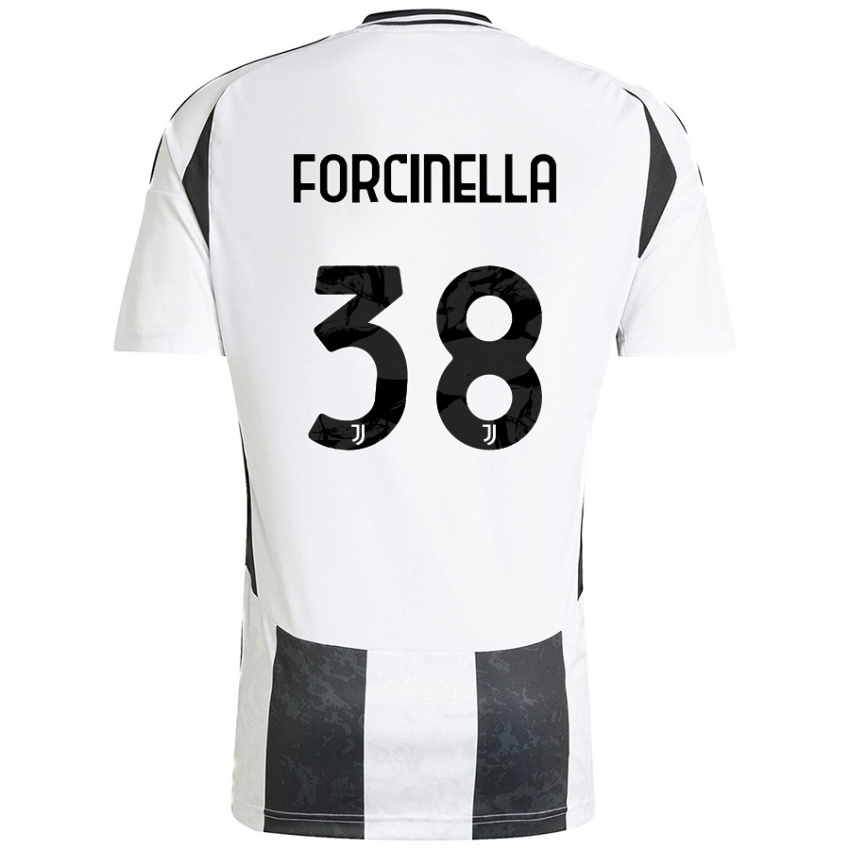 Enfant Maillot Camilla Forcinella #38 Blanc Noir Tenues Domicile 2024/25 T-Shirt Belgique