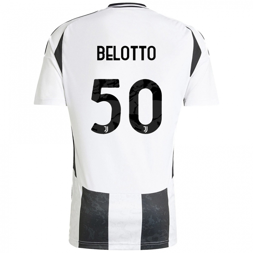 Enfant Maillot Soledad Belotto #50 Blanc Noir Tenues Domicile 2024/25 T-Shirt Belgique