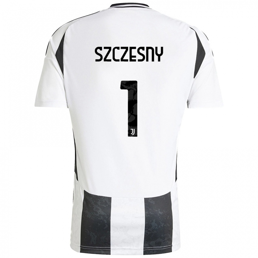 Kinder Wojciech Szczesny #1 Weiß Schwarz Heimtrikot Trikot 2024/25 T-Shirt Belgien