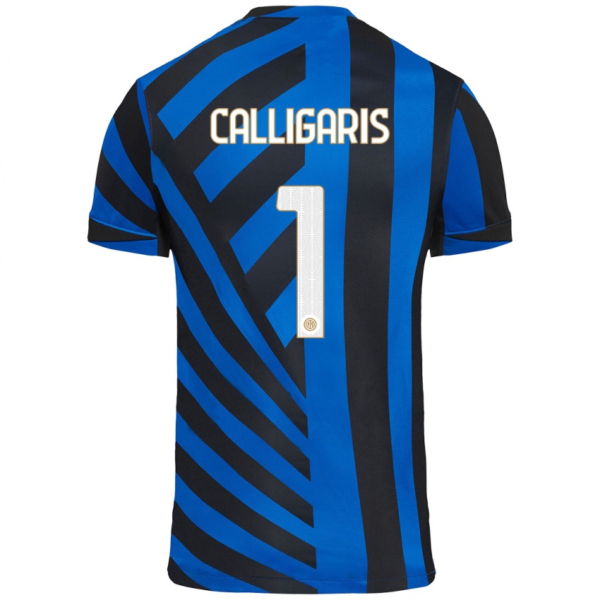 Kinderen Alessandro Calligaris #1 Blauw Zwart Thuisshirt Thuistenue 2024/25 T-Shirt België