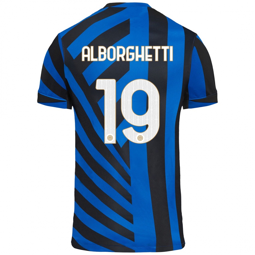 Kinderen Lisa Alborghetti #19 Blauw Zwart Thuisshirt Thuistenue 2024/25 T-Shirt België