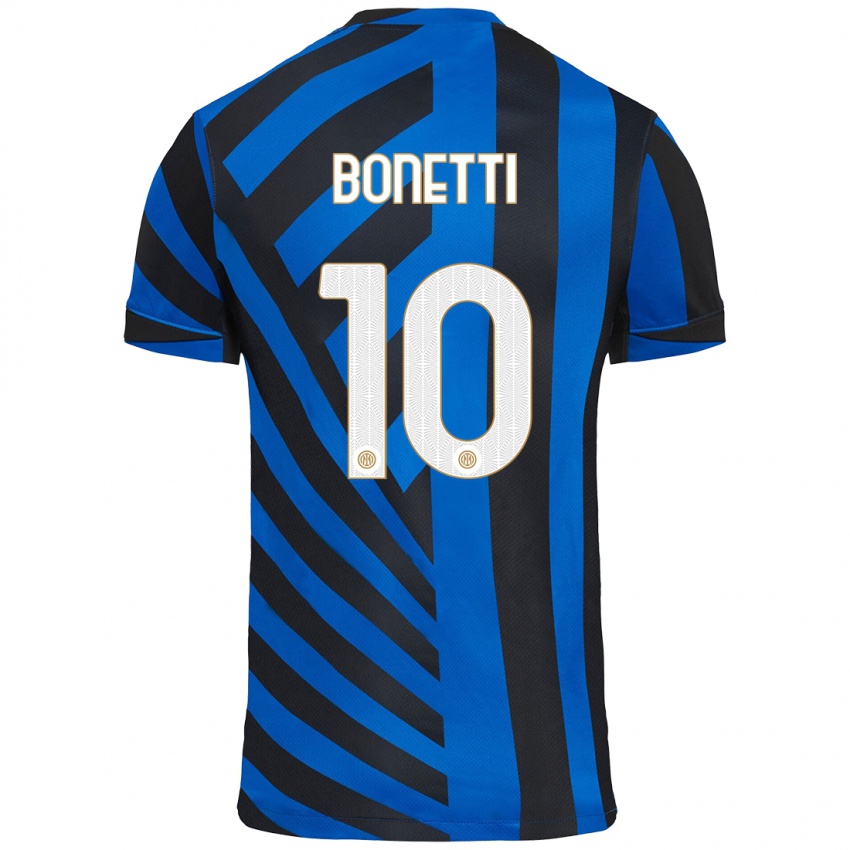 Kinderen Tatiana Bonetti #10 Blauw Zwart Thuisshirt Thuistenue 2024/25 T-Shirt België