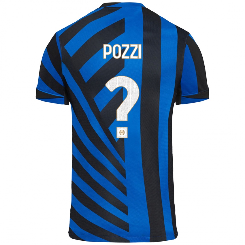 Kinderen Andrea Pozzi #0 Blauw Zwart Thuisshirt Thuistenue 2024/25 T-Shirt België