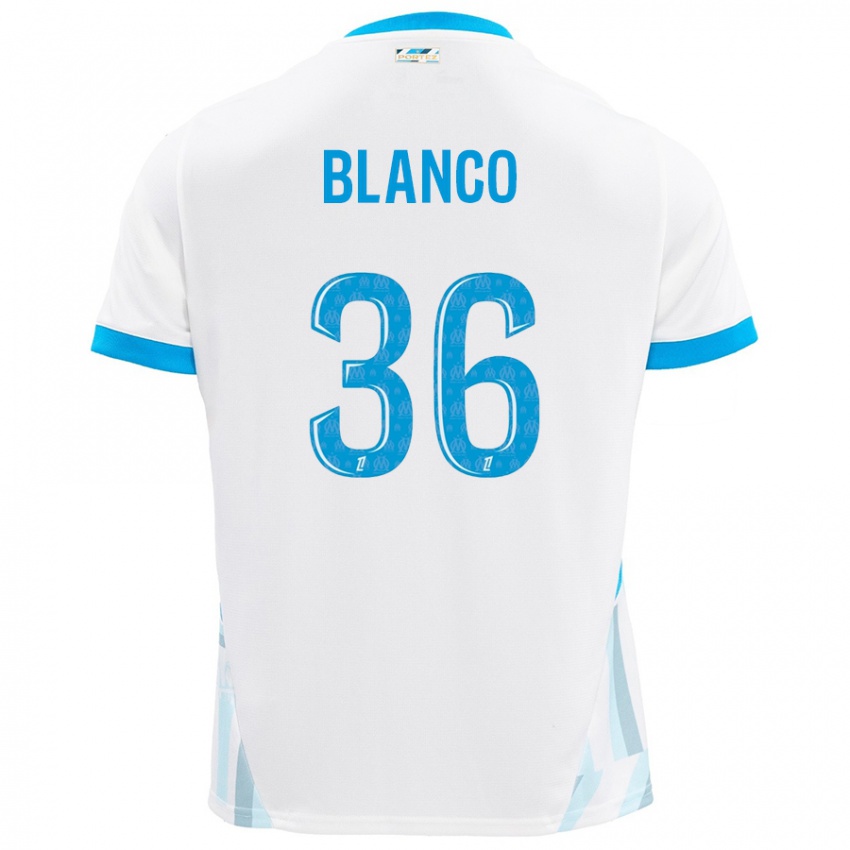 Kinderen Ruben Blanco #36 Wit Hemelsblauw Thuisshirt Thuistenue 2024/25 T-Shirt België