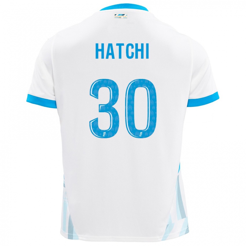 Enfant Maillot Anaïs Hatchi #30 Blanc Bleu Ciel Tenues Domicile 2024/25 T-Shirt Belgique