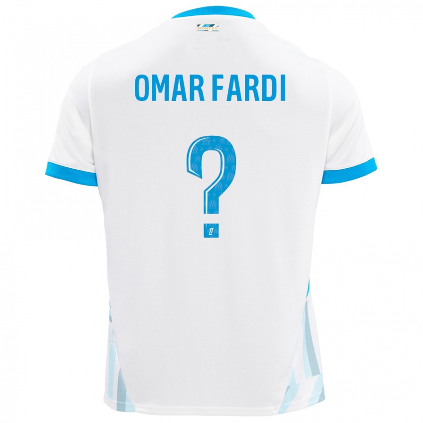 Enfant Maillot El Omar Fardi #0 Blanc Bleu Ciel Tenues Domicile 2024/25 T-Shirt Belgique