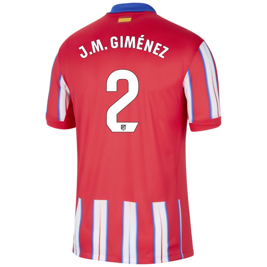 Kinderen Jose Maria Gimenez #2 Rood Wit Blauw Thuisshirt Thuistenue 2024/25 T-Shirt België