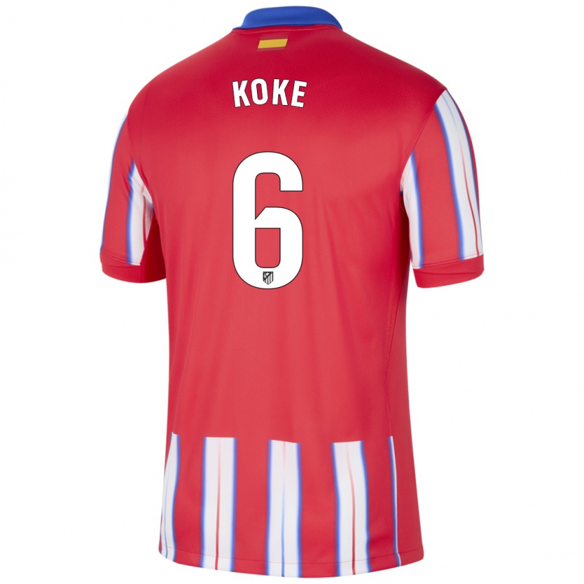 Kinderen Koke #6 Rood Wit Blauw Thuisshirt Thuistenue 2024/25 T-Shirt België