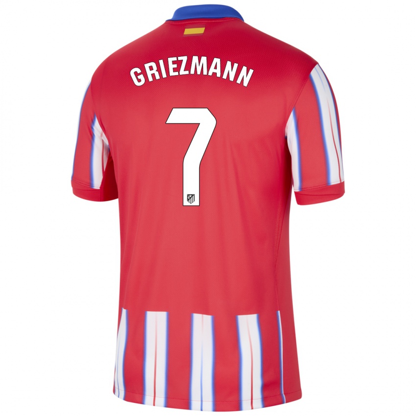 Kinderen Antoine Griezmann #7 Rood Wit Blauw Thuisshirt Thuistenue 2024/25 T-Shirt België