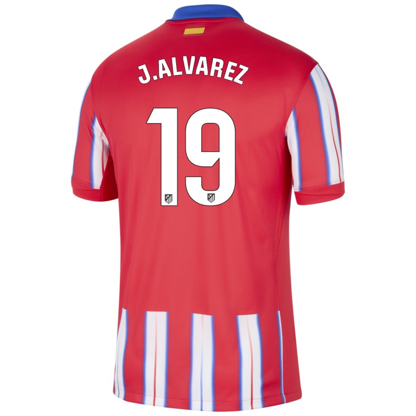 Kinderen Julian Alvarez #19 Rood Wit Blauw Thuisshirt Thuistenue 2024/25 T-Shirt België