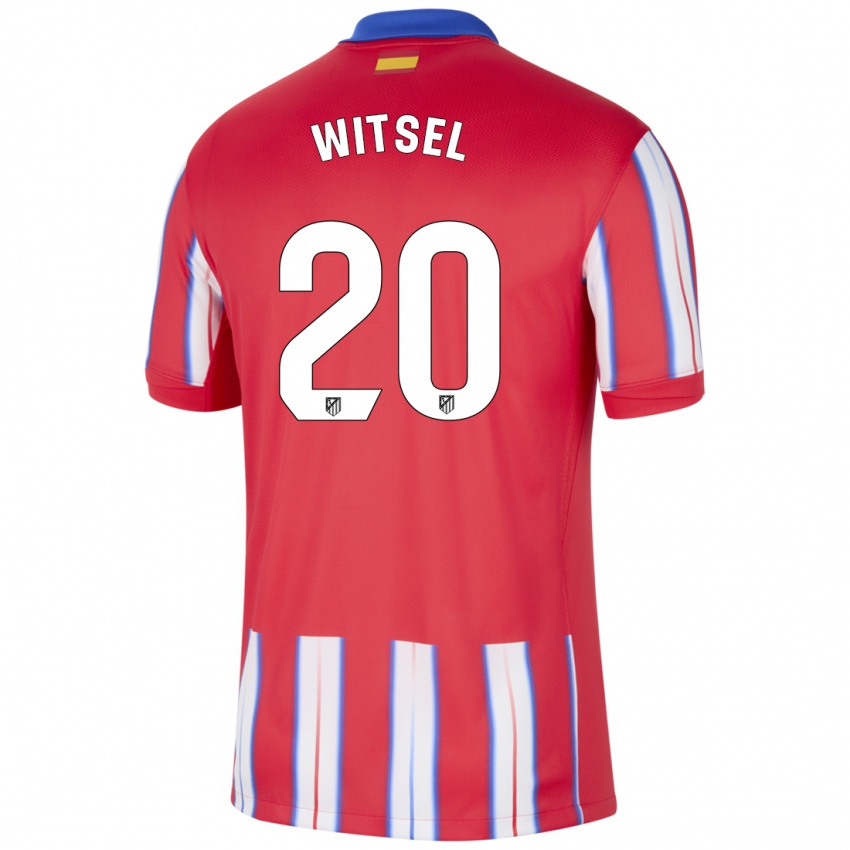 Kinderen Axel Witsel #20 Rood Wit Blauw Thuisshirt Thuistenue 2024/25 T-Shirt België