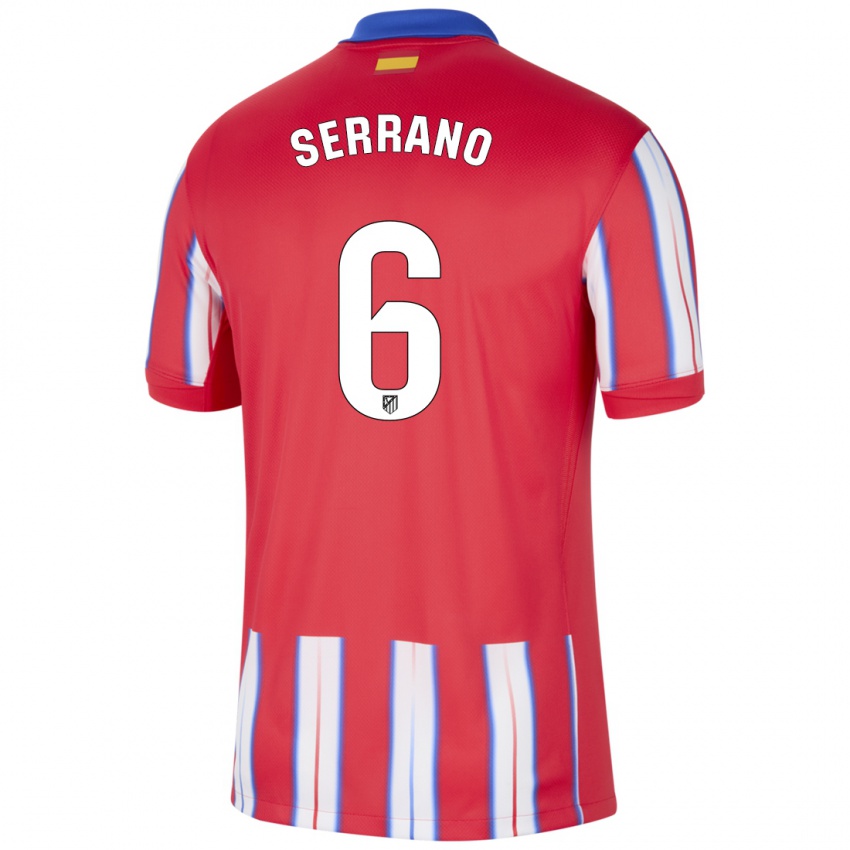 Kinderen Javi Serrano #6 Rood Wit Blauw Thuisshirt Thuistenue 2024/25 T-Shirt België