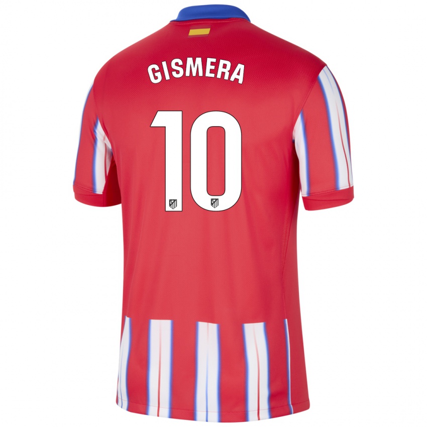 Kinder Aitor Gismera #10 Rot Weiß Blau Heimtrikot Trikot 2024/25 T-Shirt Belgien