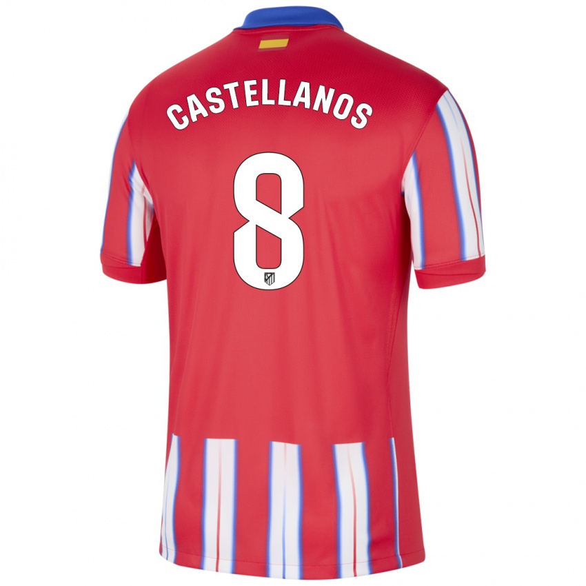 Kinder Jorge Castellanos #8 Rot Weiß Blau Heimtrikot Trikot 2024/25 T-Shirt Belgien