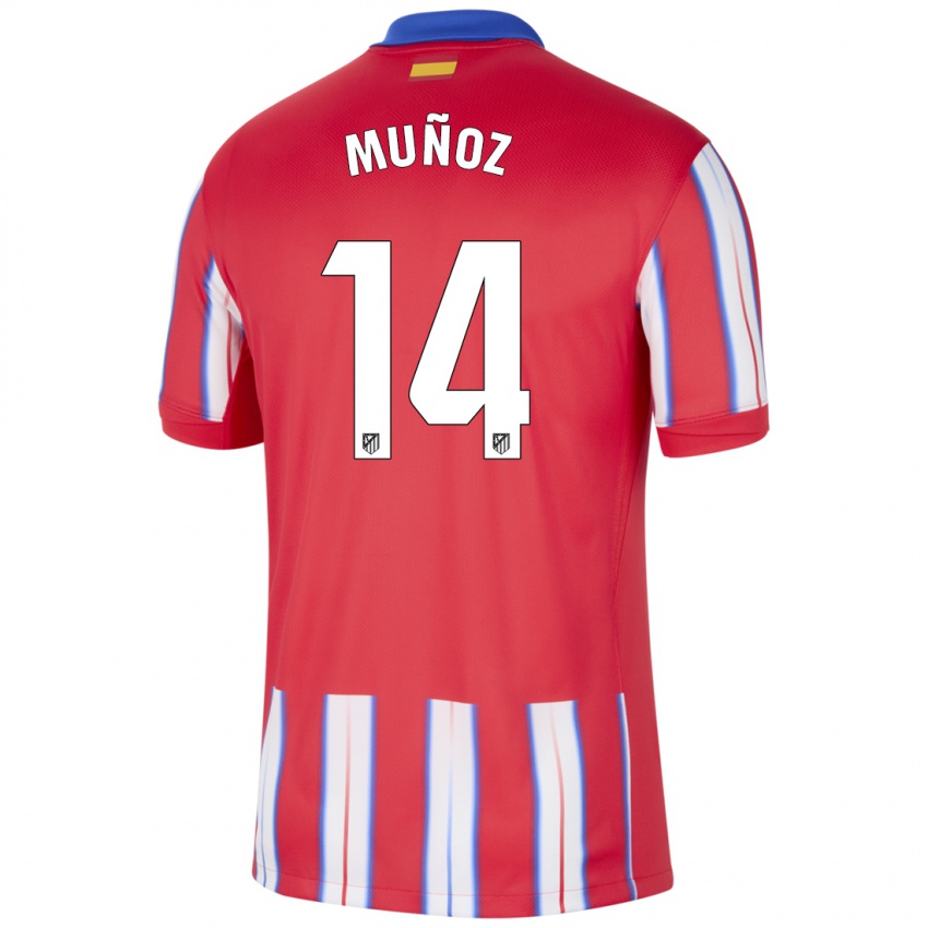 Kinder David Muñoz #14 Rot Weiß Blau Heimtrikot Trikot 2024/25 T-Shirt Belgien