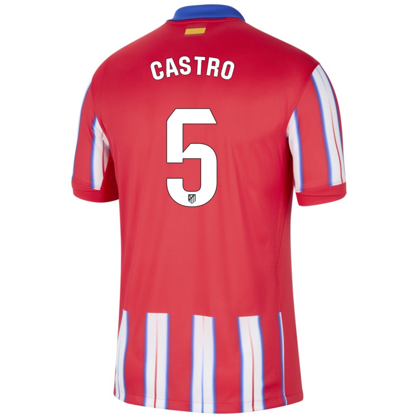 Kinderen Oscar Castro #5 Rood Wit Blauw Thuisshirt Thuistenue 2024/25 T-Shirt België