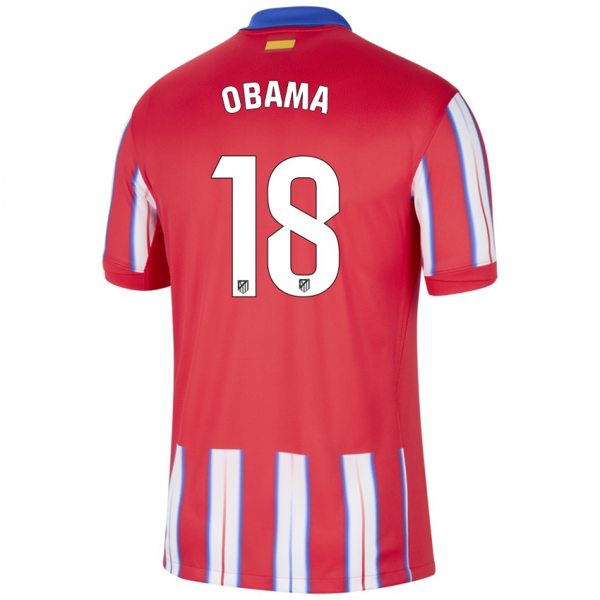 Kinderen Salomon Obama #18 Rood Wit Blauw Thuisshirt Thuistenue 2024/25 T-Shirt België