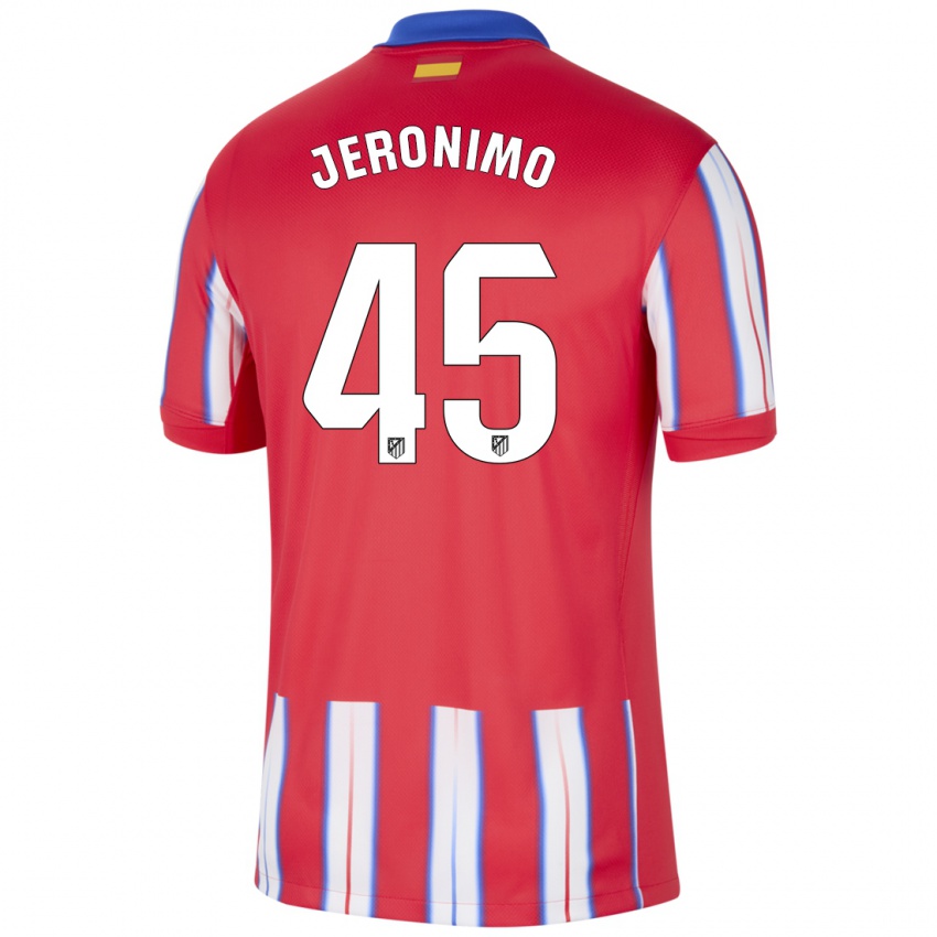 Kinder Isaiah Jeronimo #45 Rot Weiß Blau Heimtrikot Trikot 2024/25 T-Shirt Belgien