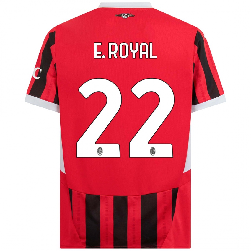 Kinderen Emerson Royal #22 Rood Zwart Thuisshirt Thuistenue 2024/25 T-Shirt België