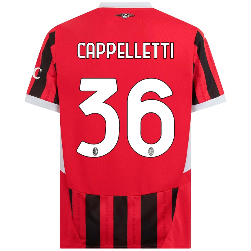 Kinderen Mattia Cappelletti #36 Rood Zwart Thuisshirt Thuistenue 2024/25 T-Shirt België