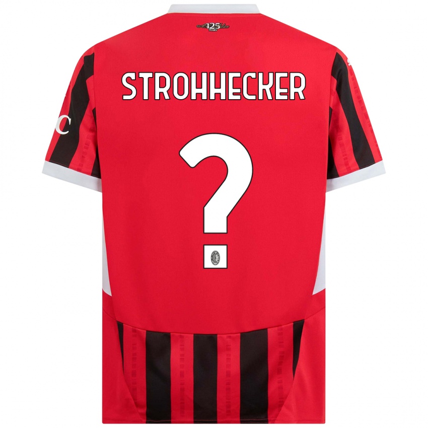 Kinderen Riccardo Strohhecker #0 Rood Zwart Thuisshirt Thuistenue 2024/25 T-Shirt België