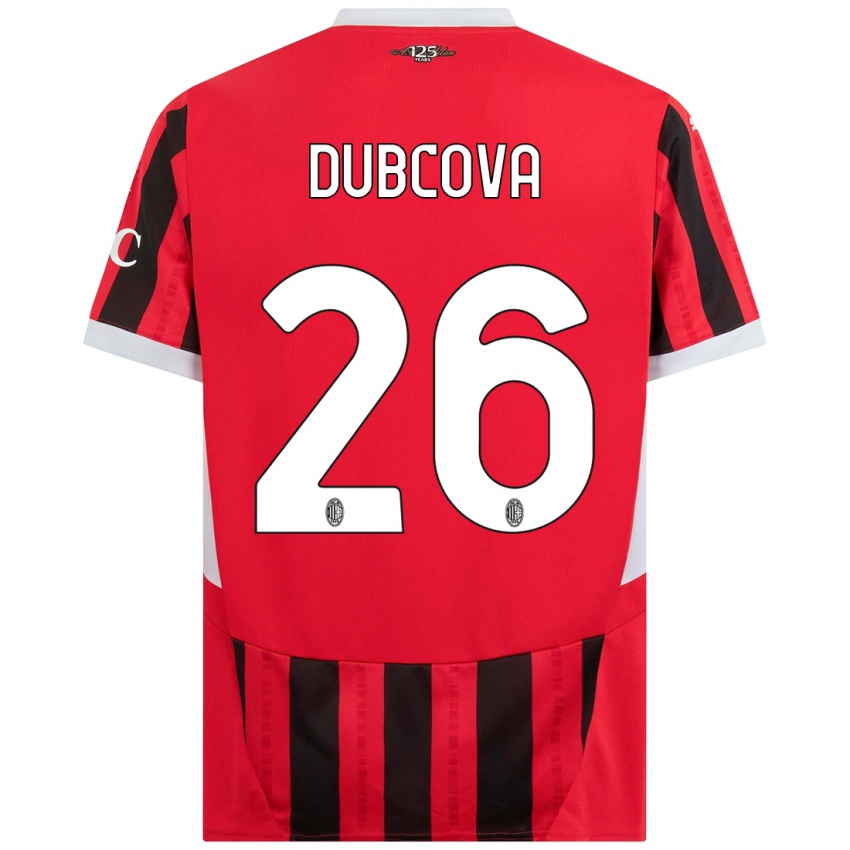 Kinderen Michaela Dubcova #26 Rood Zwart Thuisshirt Thuistenue 2024/25 T-Shirt België