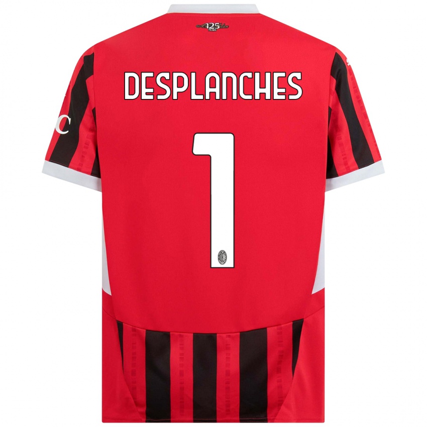 Kinderen Sebastiano Desplanches #1 Rood Zwart Thuisshirt Thuistenue 2024/25 T-Shirt België