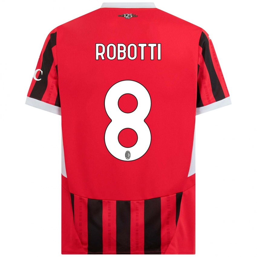 Kinderen Giovanni Robotti #8 Rood Zwart Thuisshirt Thuistenue 2024/25 T-Shirt België