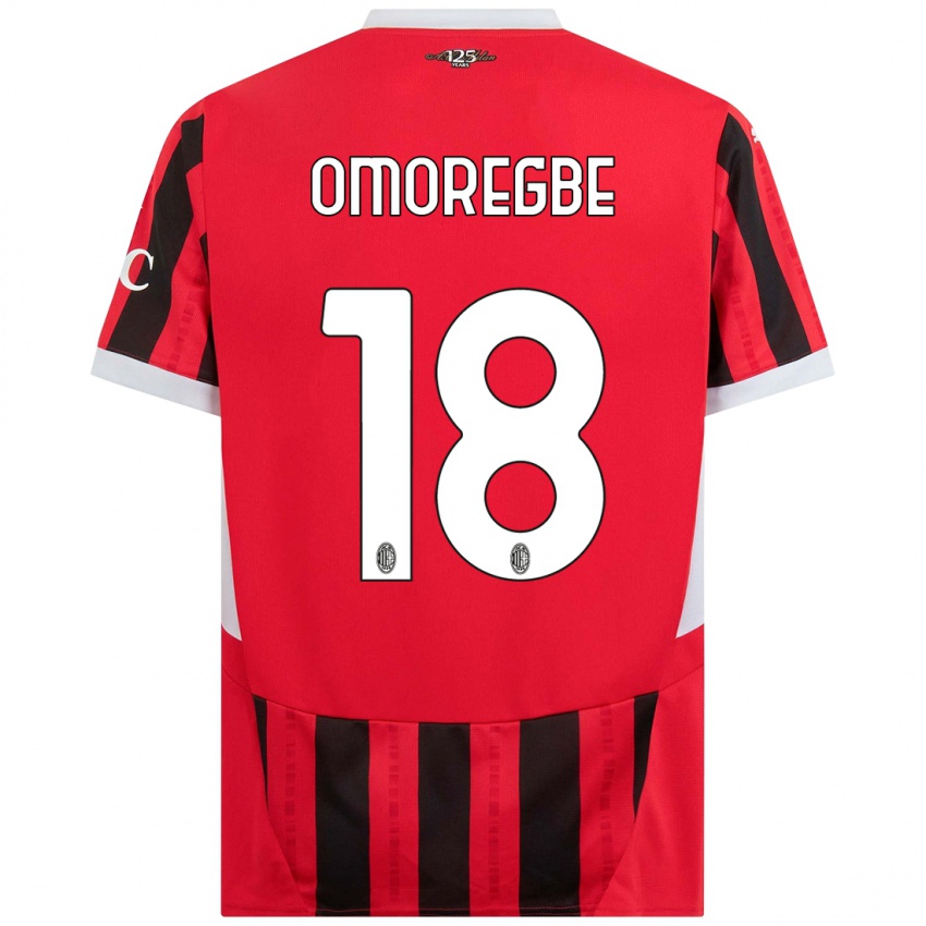 Kinderen Bob Murphy Omoregbe #18 Rood Zwart Thuisshirt Thuistenue 2024/25 T-Shirt België