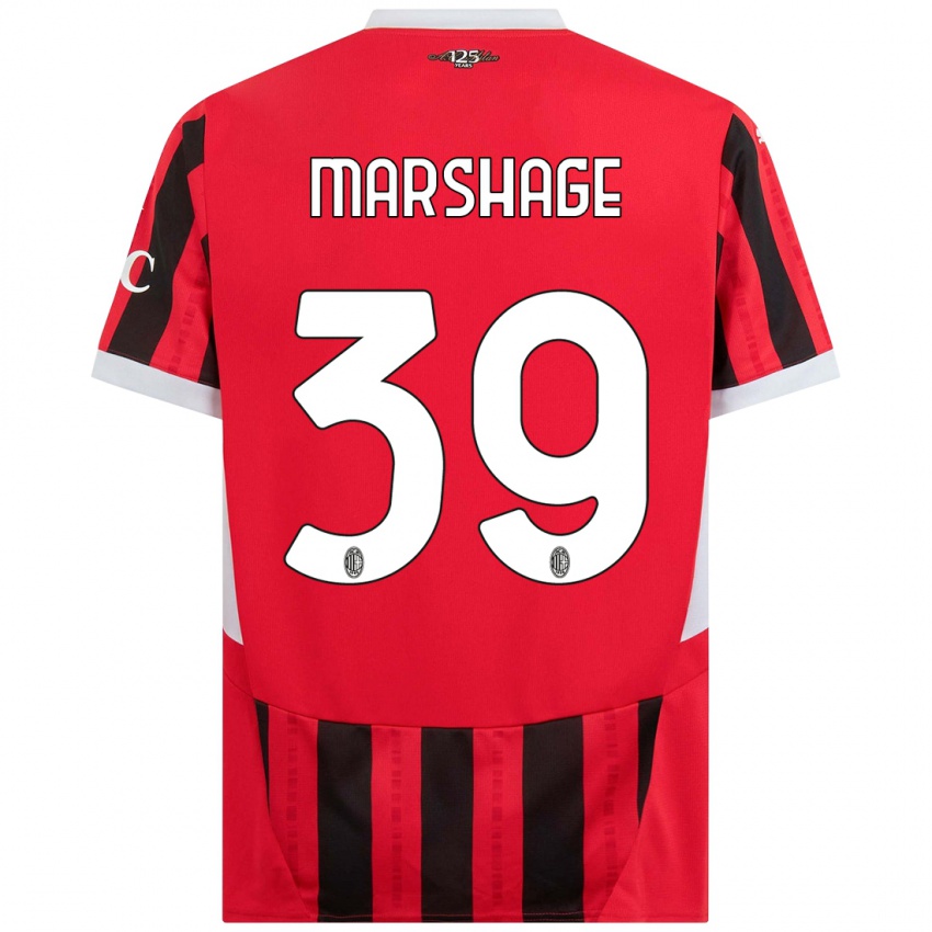 Kinderen Wilgot Marshage #39 Rood Zwart Thuisshirt Thuistenue 2024/25 T-Shirt België