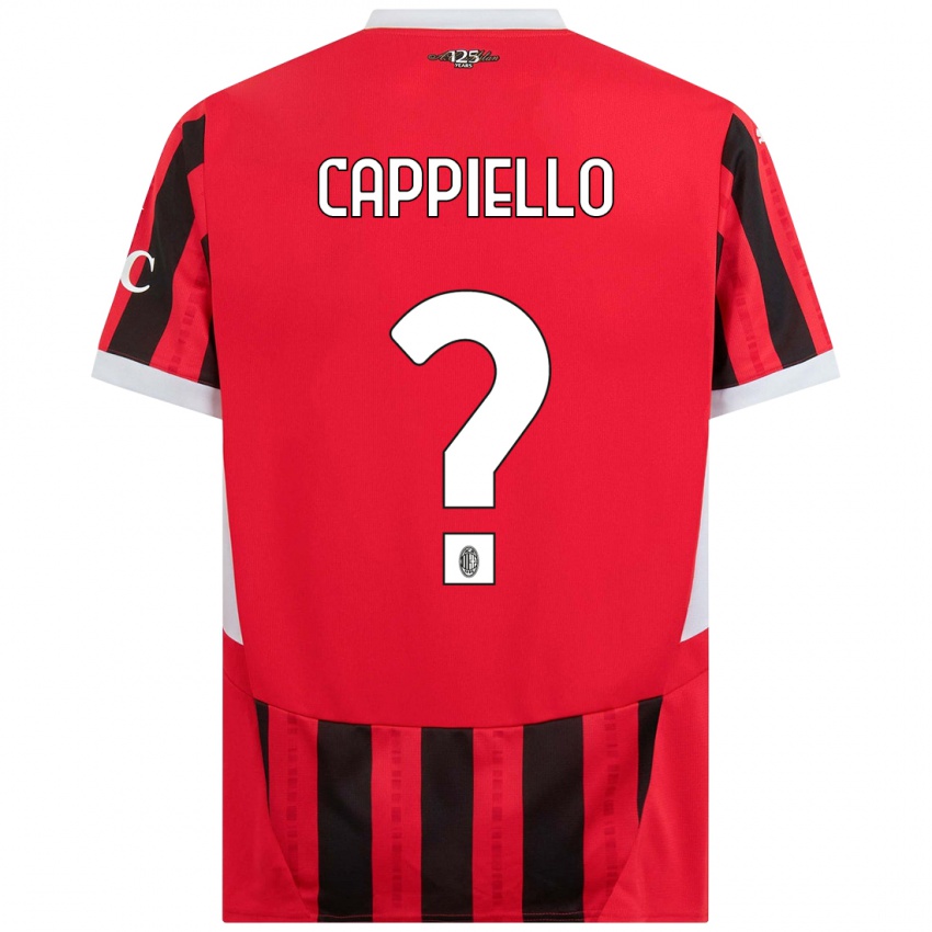 Kinderen Flavio Cappiello #0 Rood Zwart Thuisshirt Thuistenue 2024/25 T-Shirt België