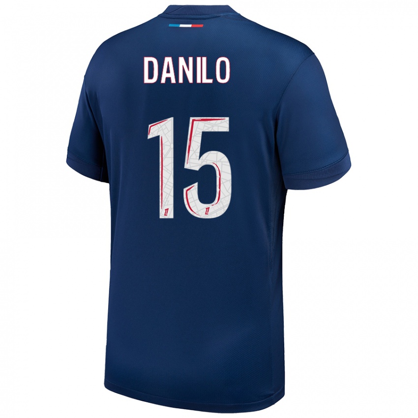 Kinder Danilo Pereira #15 Marineblau Weiß Heimtrikot Trikot 2024/25 T-Shirt Belgien