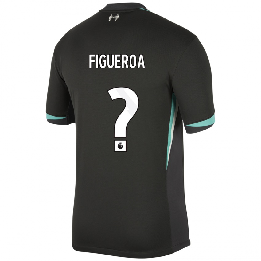 Kinderen Keyrol Figueroa #0 Zwart Antraciet Wit Uitshirt Uittenue 2024/25 T-Shirt België