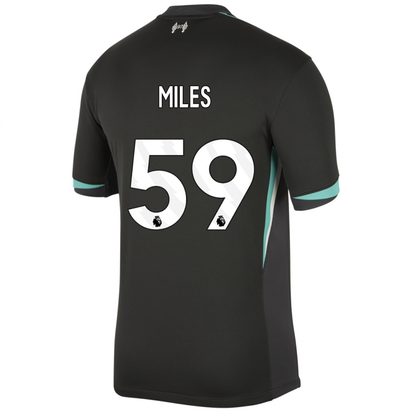 Kinderen Terence Miles #59 Zwart Antraciet Wit Uitshirt Uittenue 2024/25 T-Shirt België