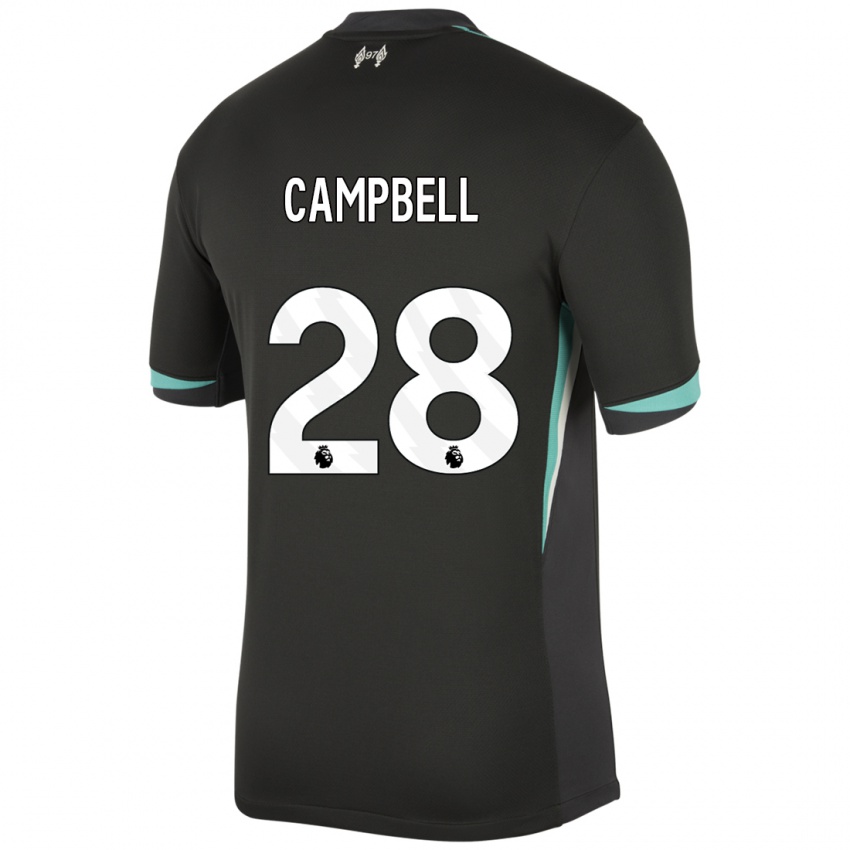 Kinderen Megan Campbell #28 Zwart Antraciet Wit Uitshirt Uittenue 2024/25 T-Shirt België